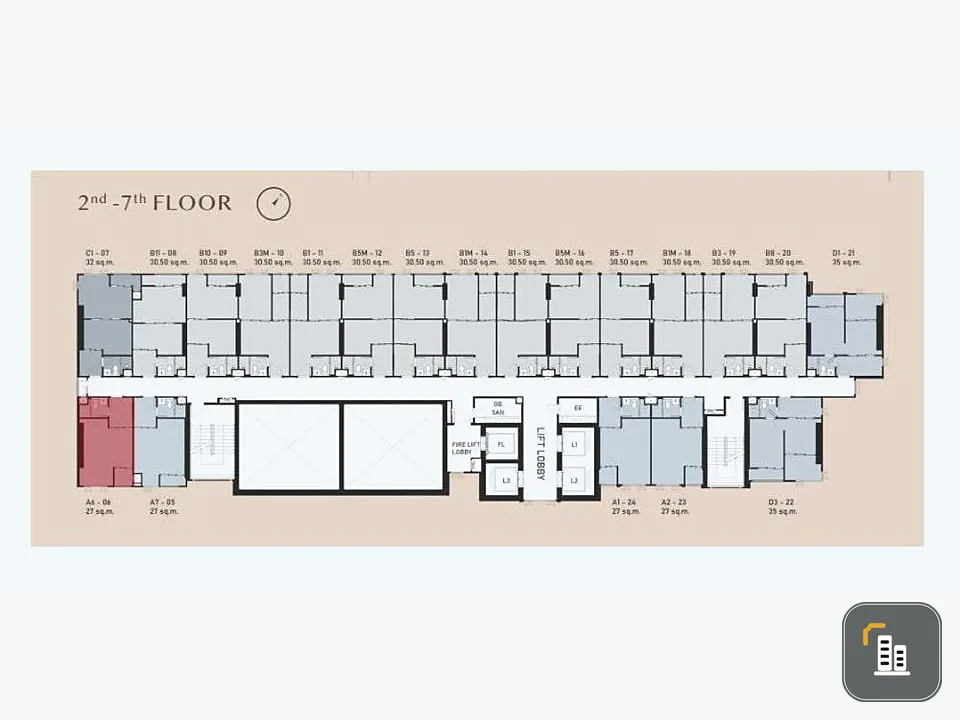 Selling down payment for Aspire On Nut Station, layout from AP, spacious room + closed kitchen, size 27 sq m. Hurry and reserve now!