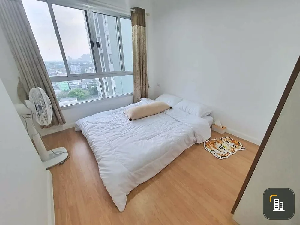 Condo for sale, Lumpini Ville Chaeng Watthana-Pak Kret, 12A floor, separated room, with built-in furniture. Don't wait.