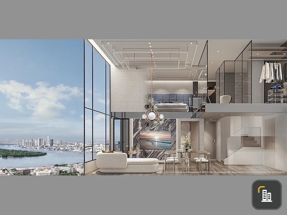 Selling down payment, Life Rama 4 - Asoke, Vertiplex room, spacious, comfortable, very private, with a very beautiful view. You can't miss booking.