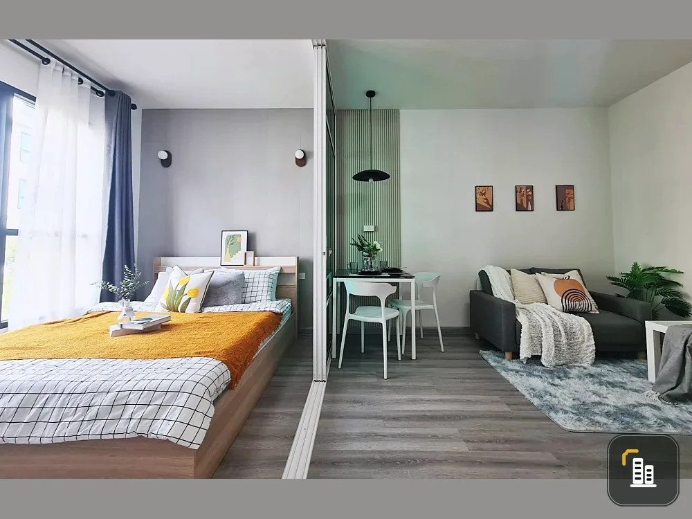 Condo for sale, B U Chokchai 4, glass-divided rooms, not expensive, beautifully decorated, worth living in, hurry and reserve to be the owner.