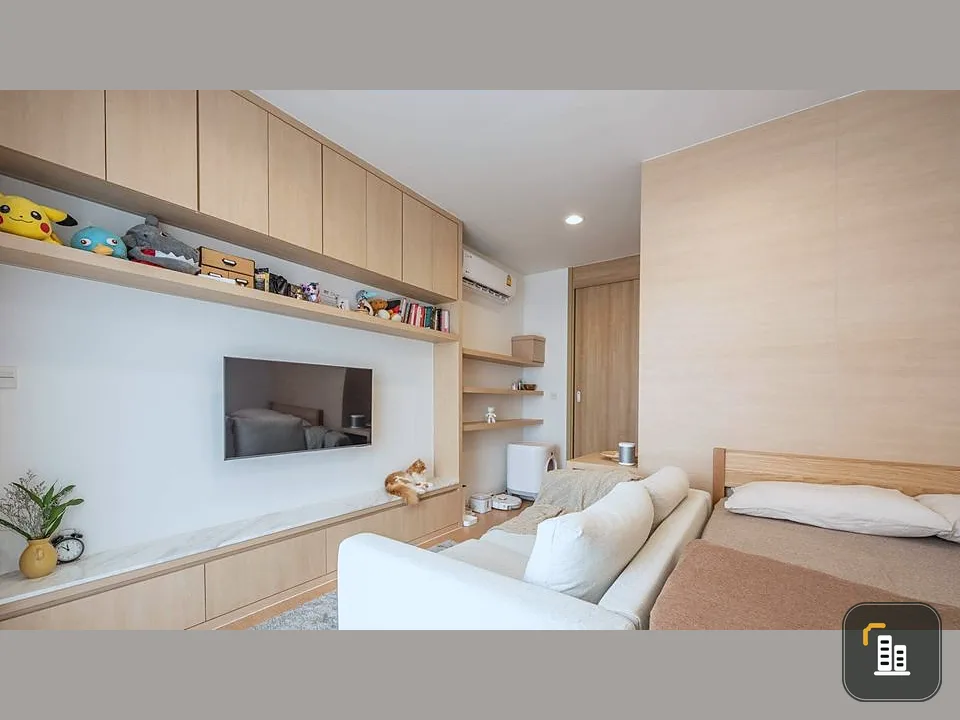 For sale: Maru Ladprao 15, 11th floor, view of Ratchada-Ladprao intersection (not blocked), fully built-in furniture, hurry and reserve now.