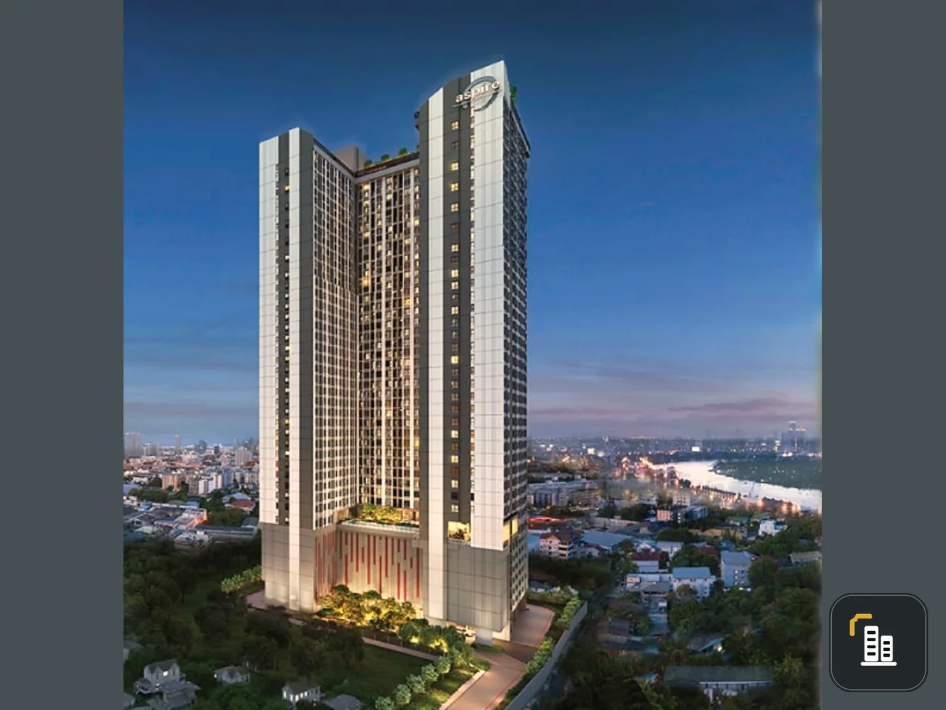 For sale, Aspire Sukhumvit - Rama 4, high floor, with facilities, good location, beautiful view, don't just look.