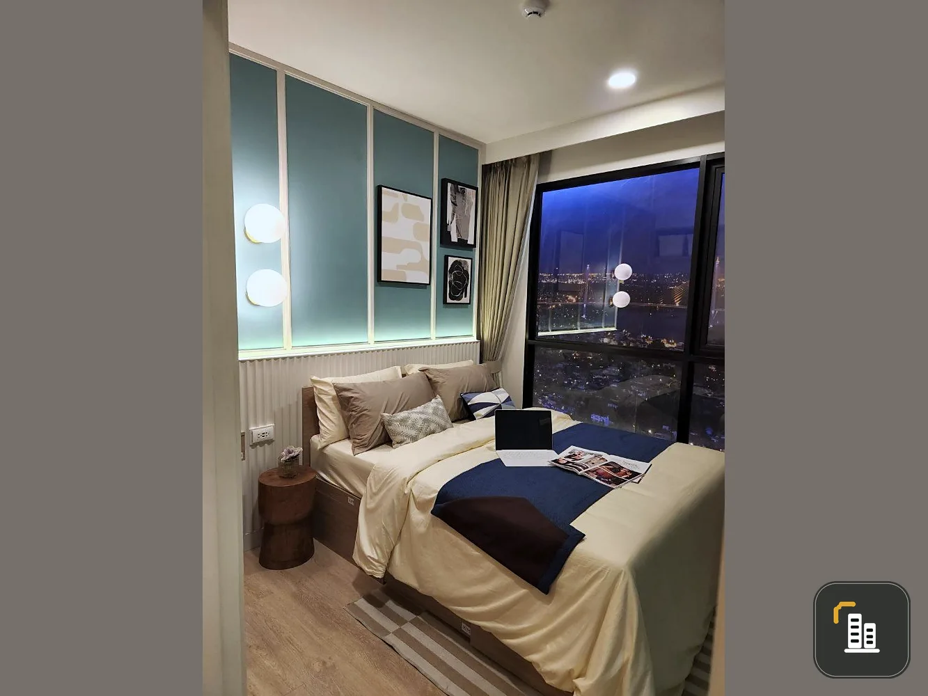Selling down payment Sim Suk Sawat - Rama 3, high floor, spacious room, good location, full river view, can't miss booking.