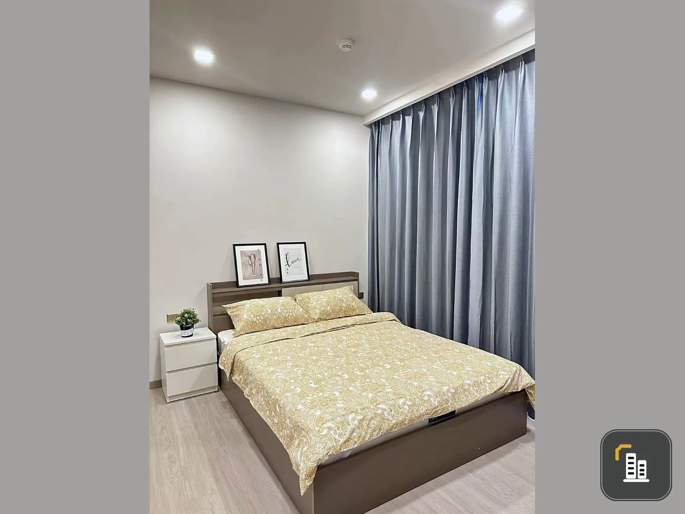 Condo for rent, One Nine Five Asoke-Rama 9, a nice room, complete here, just come and move in, don't wait.