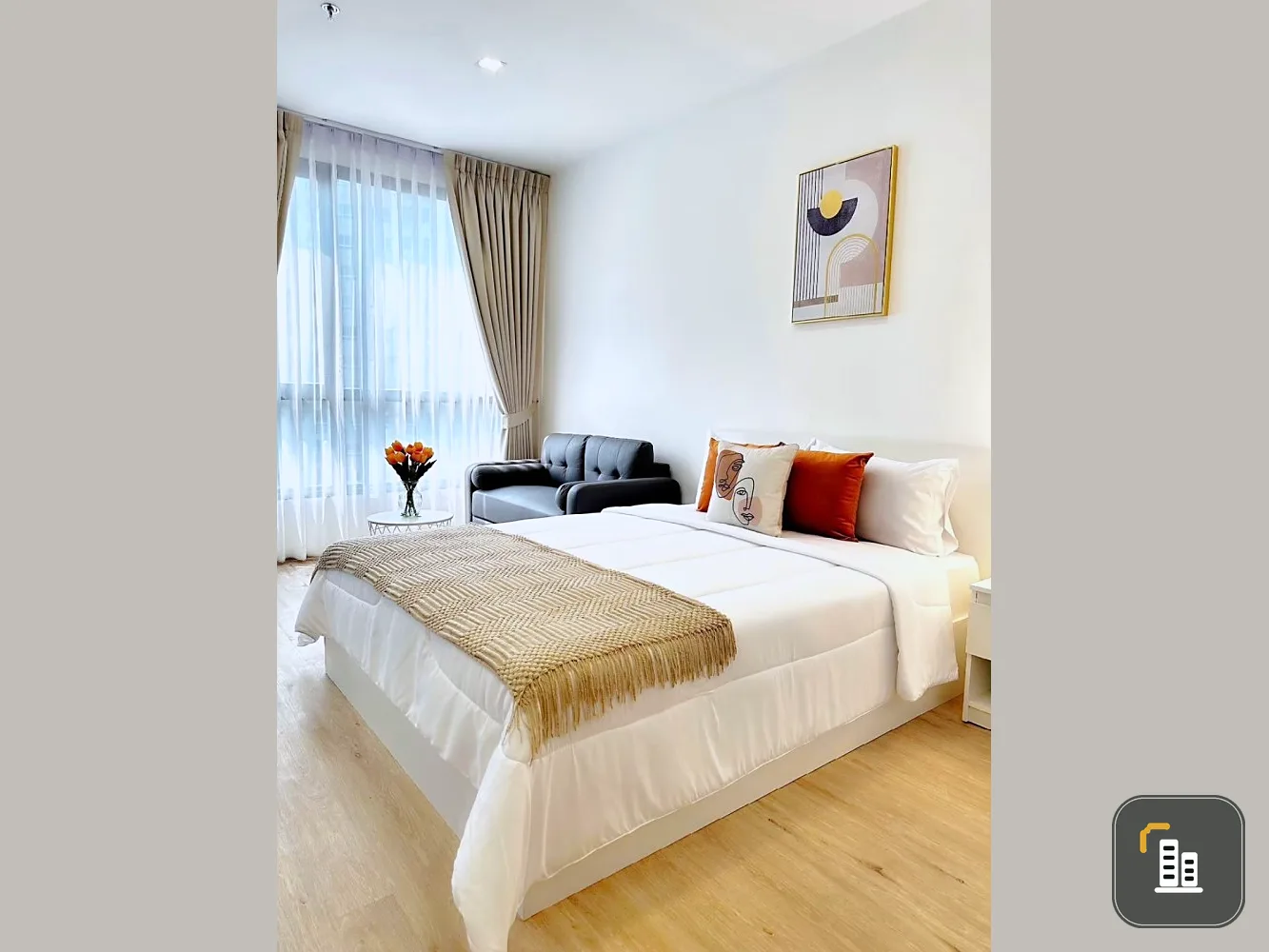 For rent: The Rich Rama 9-Srinakarin, beautiful room, stunningly decorated, fully furnished, book now!