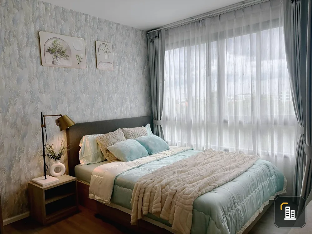For rent: D Condo Hideaway Rangsit Phase 4, beautifully decorated room, nice to live in, not hot. Interested? Hurry and reserve now.