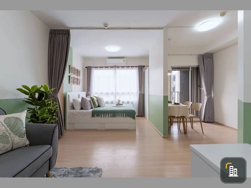 For sale: Plum Condo Samakkhi, 8th floor, minimalist style decorated room, fully furnished. Interested? Reserve now.