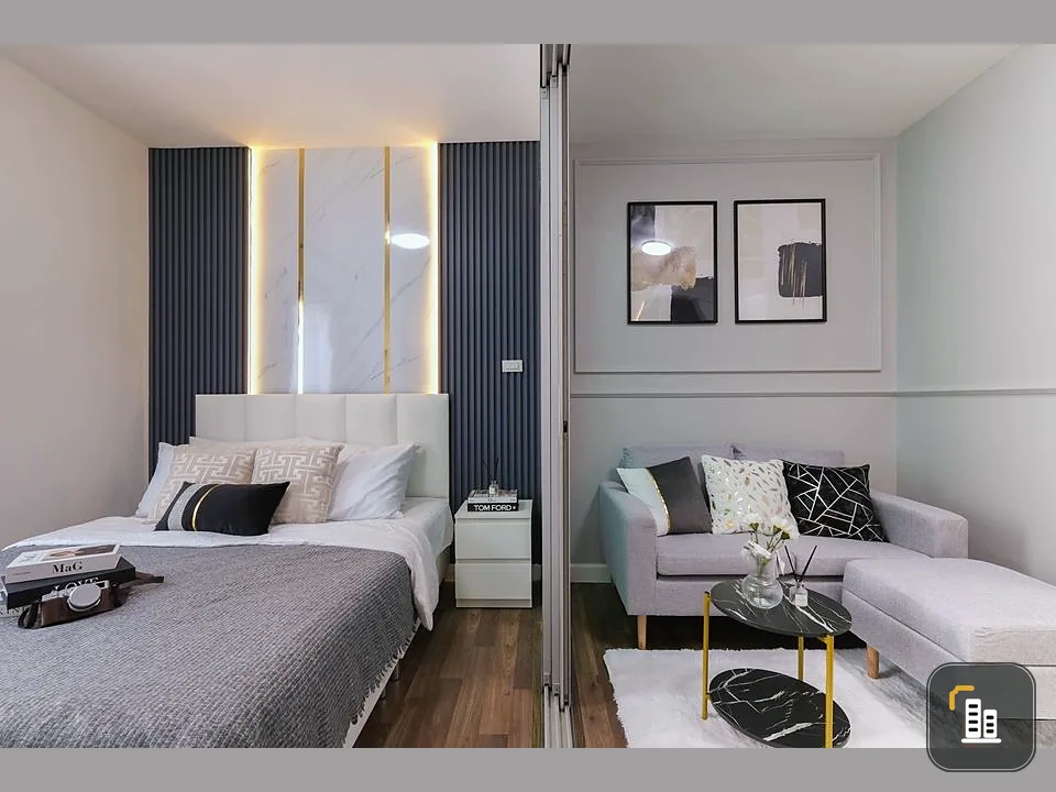 For sale: A Space Me Bangna, 24th floor, very high, Ikea view, fully furnished, full common area, if you don't reserve, you'll really miss out.