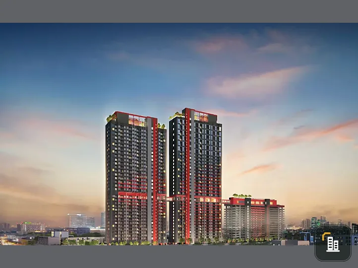 For sale, Aspire Huai Khwang, high floor, 2 bedrooms, good location, convenient transportation, hurry to reserve, become the owner.
