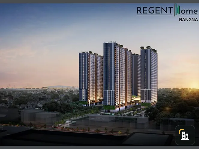 Down payment sale, Regent Home Bangna, 15th floor, river view, very good room position, full common area, don't wait.