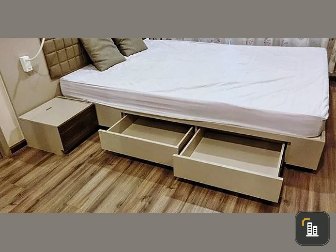 The room decorated in white tones, clean, beautiful, built-in furniture at every point. Good. Anyone who likes this style, book now, TEAL Sathorn-Taksin for rent.