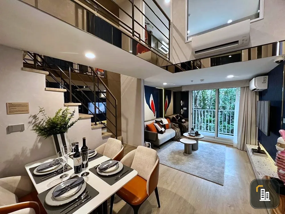 Sell down payment, Culture Chula, high floor, duplex room, spacious, airy, comfortable, fully decorated, hurry to reserve, be the owner.