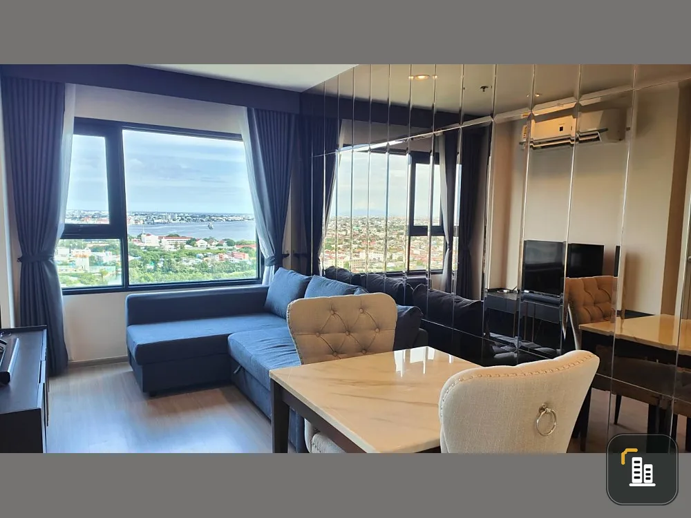 For sale, urgently for rent!! Condo Aspire Erawan Prime, 25th floor, Chao Phraya River curve view, beautiful room, built-in everywhere!!