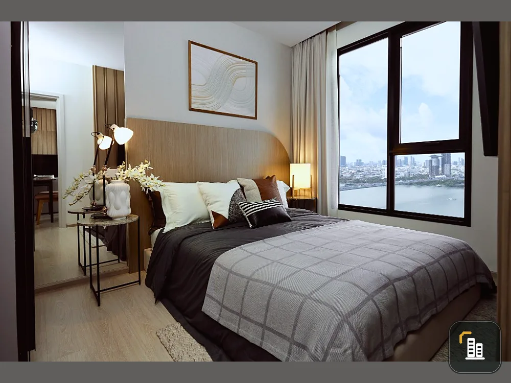 Selling down payment, New River Rest, Rat Burana, 14th floor, 2 bedrooms, fully furnished, river view, hurry to reserve ownership.