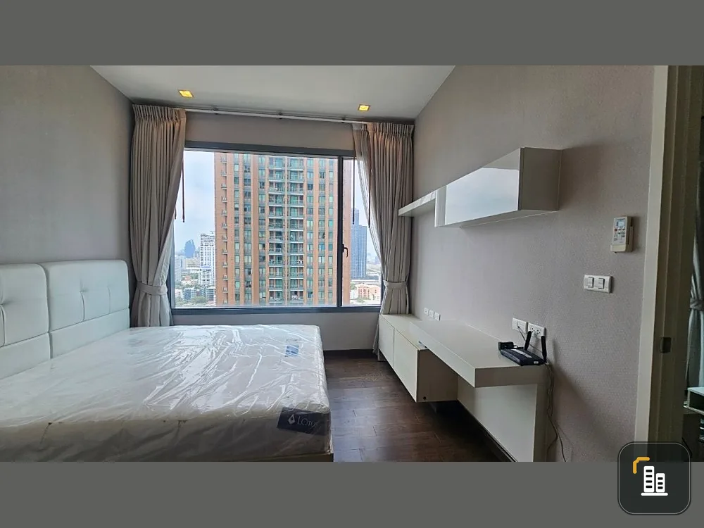 Condo Q Asoke 21st floor 35 sq.m. Fully furnished, ready to move in. Like it, rent it now!!