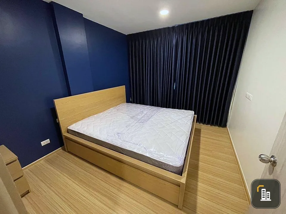 For rent: Chivathai Hallmark Lat Phrao-Chokchai 4, dark blue tone room, looks very calm, complete electrical appliances, urgent