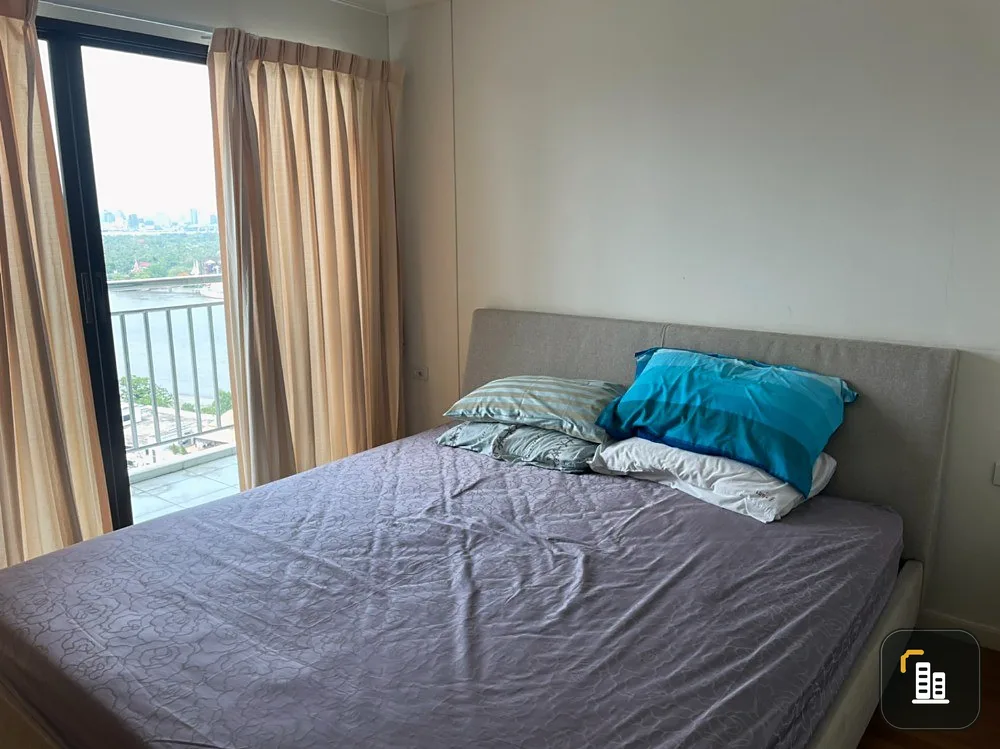 For rent: Lumpini Place Narathiwat - Chao Phraya, 21st floor, river view, fully furnished room, ready to move in, book now