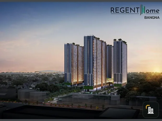 Selling down payment, Regent Home Bangna, high floor, great view, convenient transportation, hurry and book now, urgently.
