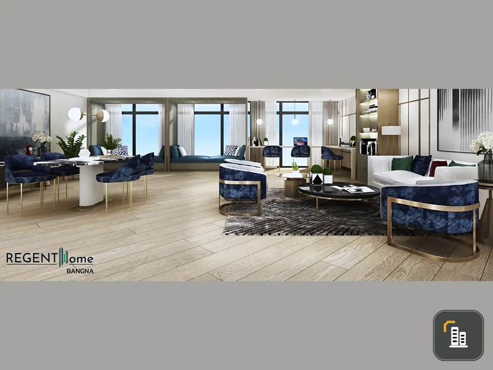 Down payment sale, Regent Home Bangna, high floor, studio room, river view, very beautiful, book first, get it first.
