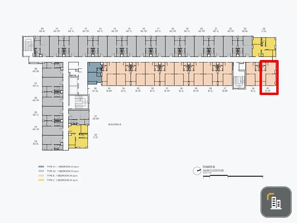 Down payment for sale, Sena Kit Samrong Interchange, corner room, very private, suitable for relaxation, don't miss it.