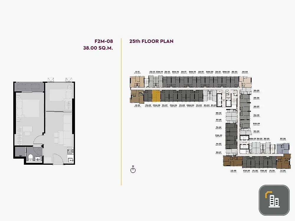 Selling down payment Life Rama 4 - Asoke, 25th floor, south side, good project, nice location, reserve now, don't miss out.