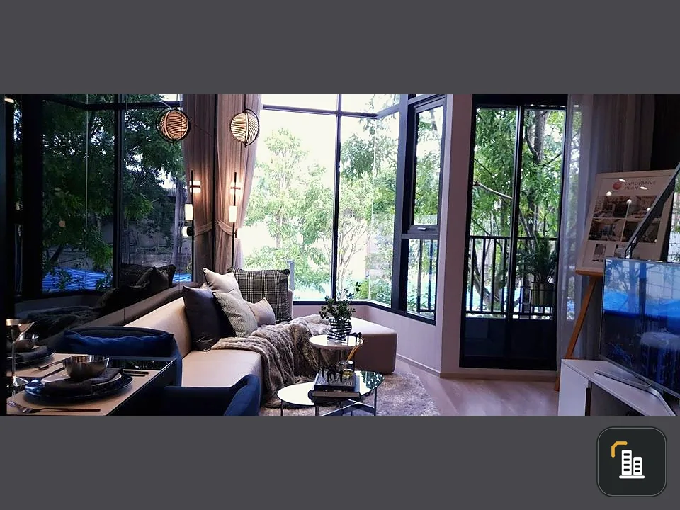 For sale: Knightsbridge Space Rama 4, high floor (22nd floor), very beautiful view, can see the curve of the Chao Phraya River.