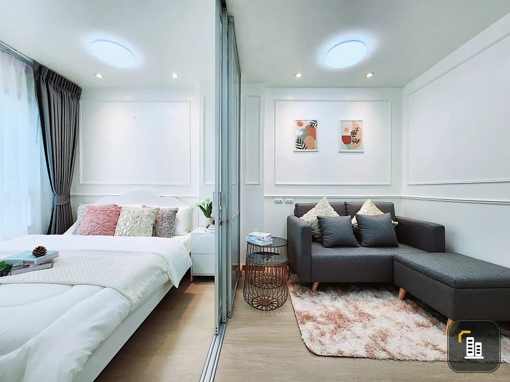For sale: Lumpini Ville On Nut-Pattanakarn, corner room with high privacy, beautiful room with furniture, don't miss it.