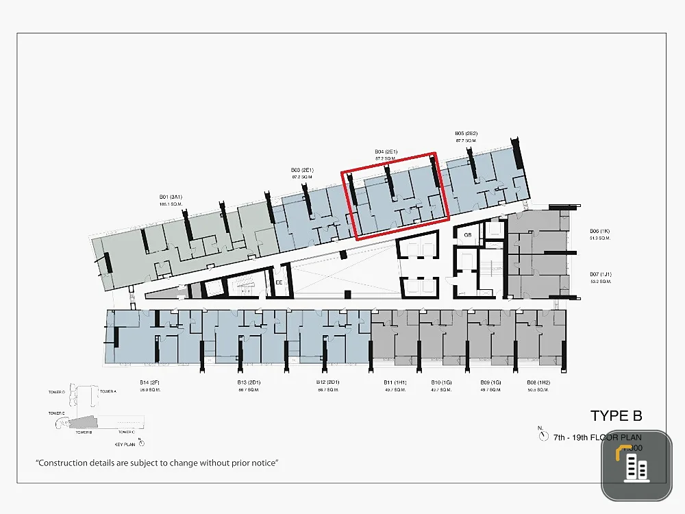 Selling down payment Wan Vayla Na Chaopraya, 10th floor, north-facing balcony, the best-selling direction of the project, reserve now!