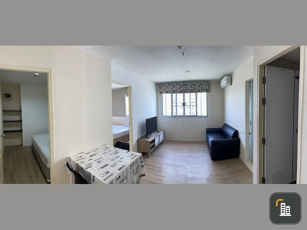 For sale, for rent, Lumpini Condo Town Ramintra - Nawamin, beautiful view, spacious room, good breeze, views from 2 sides, must book.
