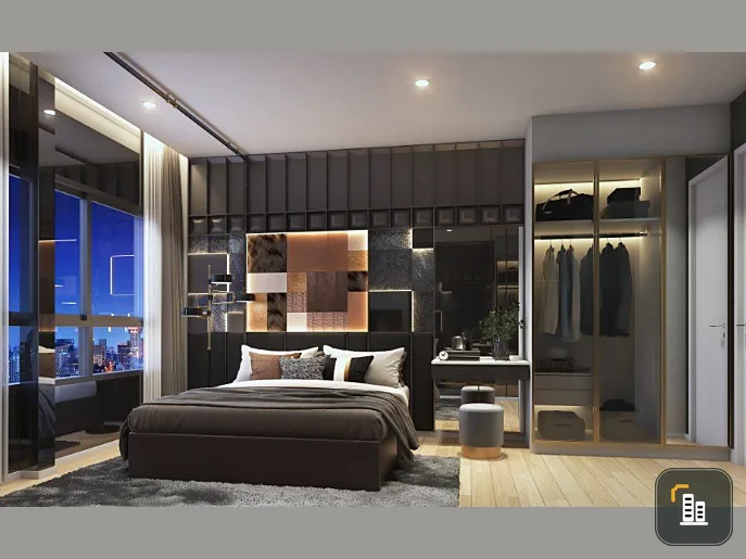 Down payment sale, Ideo Ramkhamhaeng - Lamsalee Station, 16th floor, corner room, spacious, very private, don't wait, reserve now.