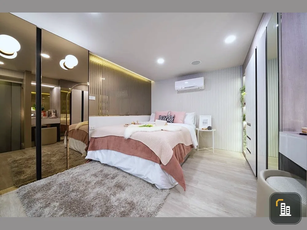 Selling down payment Origin Plug & Play Srinakarin, Duo Space room, city view, full of freebies, interested in booking now!