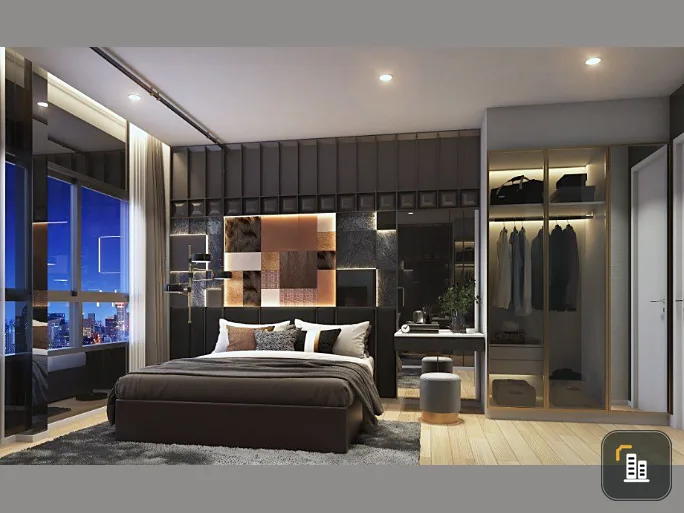 Down payment sale, Ideo Ramkhamhaeng - Lamsalee Station, high floor, studio room, very good view, good like this, reserve now.