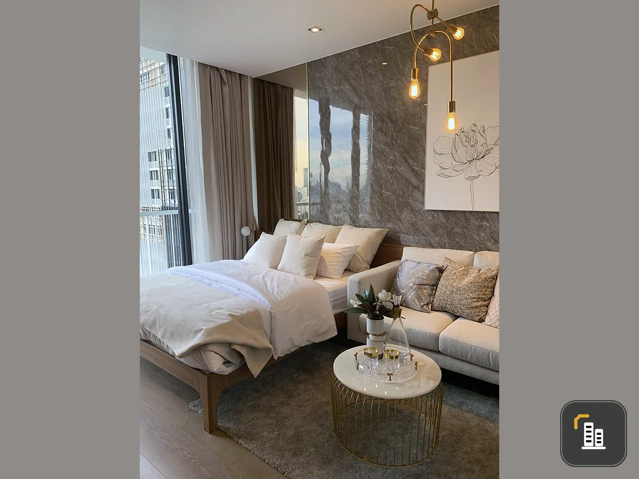 For rent: Park 24 Origin Phrom Phong, studio room with walk-in dressing room, beautifully decorated, don't miss out.