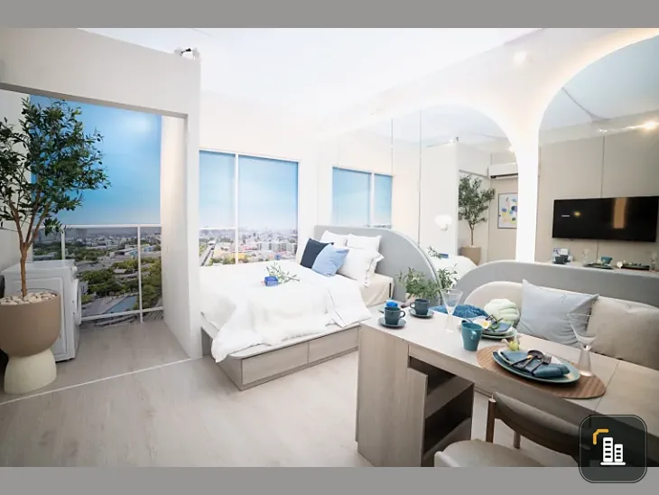 Down payment sale, Cobb Kaset Sripatum, 12th floor, studio room, fully furnished, comes with an open view, comfortable to the eyes, hurry and reserve