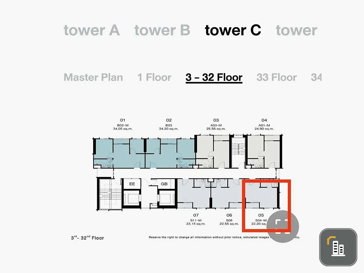 Selling down payment, New Riverrest Rat Burana, corner room, not crowded, Building C, 12th floor, if you don't reserve, you'll really miss out.