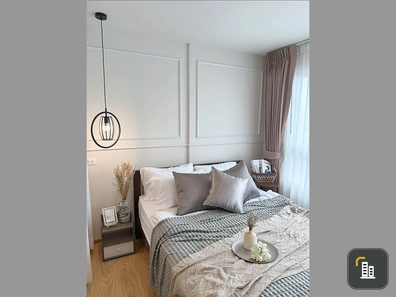 For sale: D Condo Rattanathibet, corner room, good room number, beautiful and luxurious theme, decorated according to Feng Shui, reserve now.