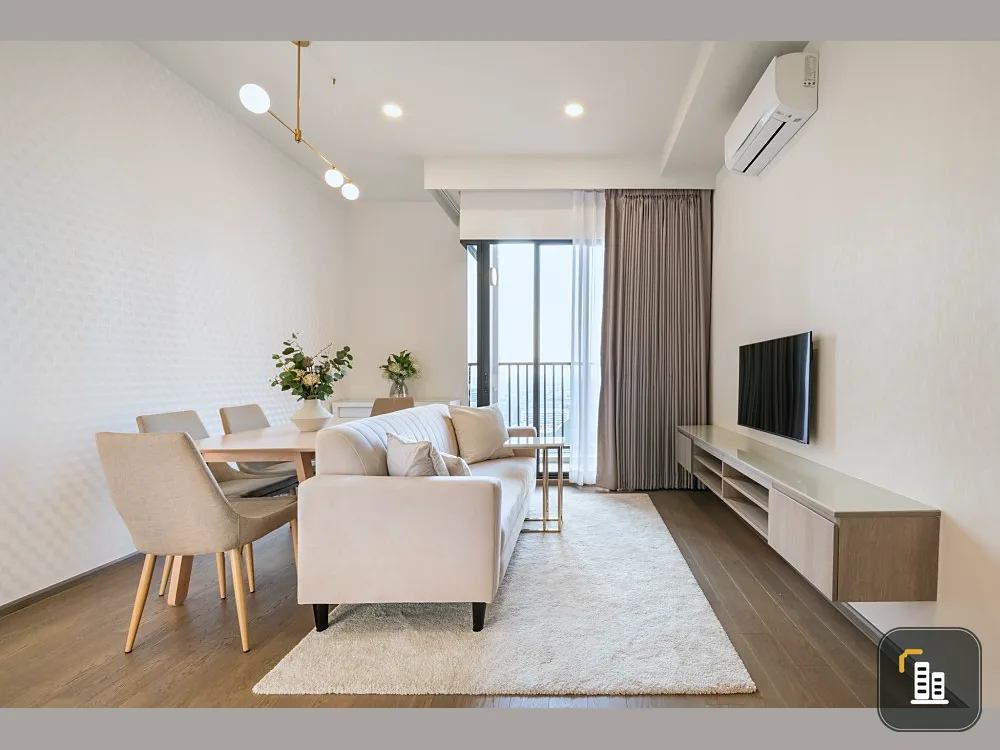 For rent: Park Origin Phayathai, spacious room, fully furnished, 21st floor, very high, great city view, book now, don't delay.