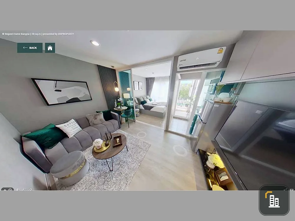 Down payment sale, Regent Home Bangna, 11th floor, east-facing room, swimming pool view, fully furnished common area, don't wait.