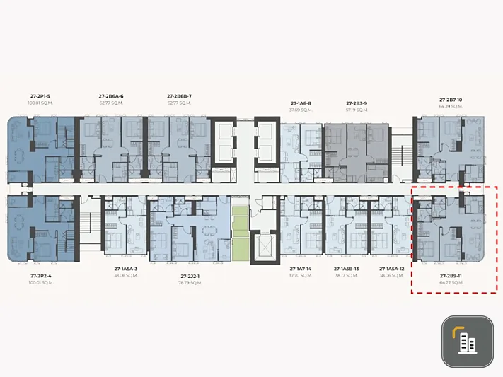 Selling down payment Wisdom Craft Samyan, high floor, corner room, very private, beautiful view, book now, urgently.