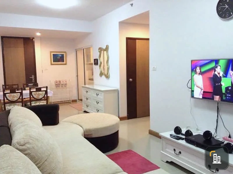 For rent supalai river resort with balcony, pool view, beautiful decoration, comfortable, complete.