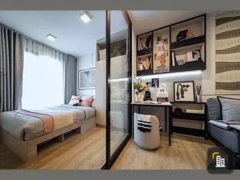 Selling down payment, Chapter One All Ramintra, 4th floor, not high, fully furnished room, ready to move in, hurry to reserve ownership.