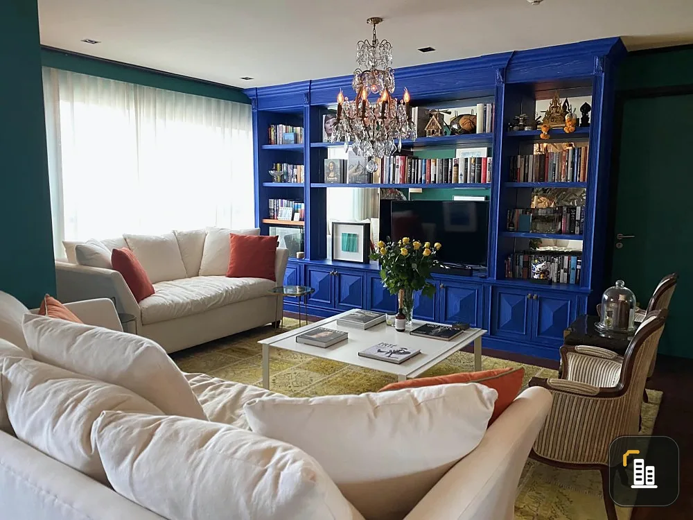 For sale, for rent, The Lanai Sathorn, beautifully decorated room, bright colors, extremely stylish, lots of usable space, must hurry.