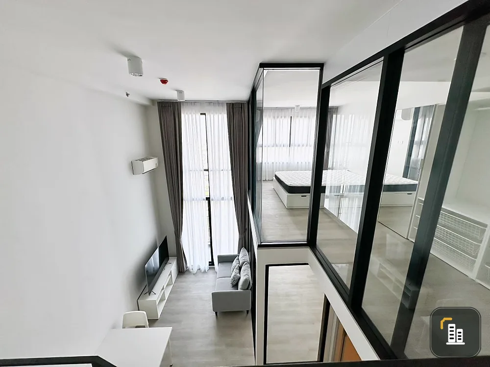 For rent: Ideo Charan 70 - Riverview, 35th floor, 2-storey Hybrid room, fully furnished, ready to move in, reserve now, urgently.