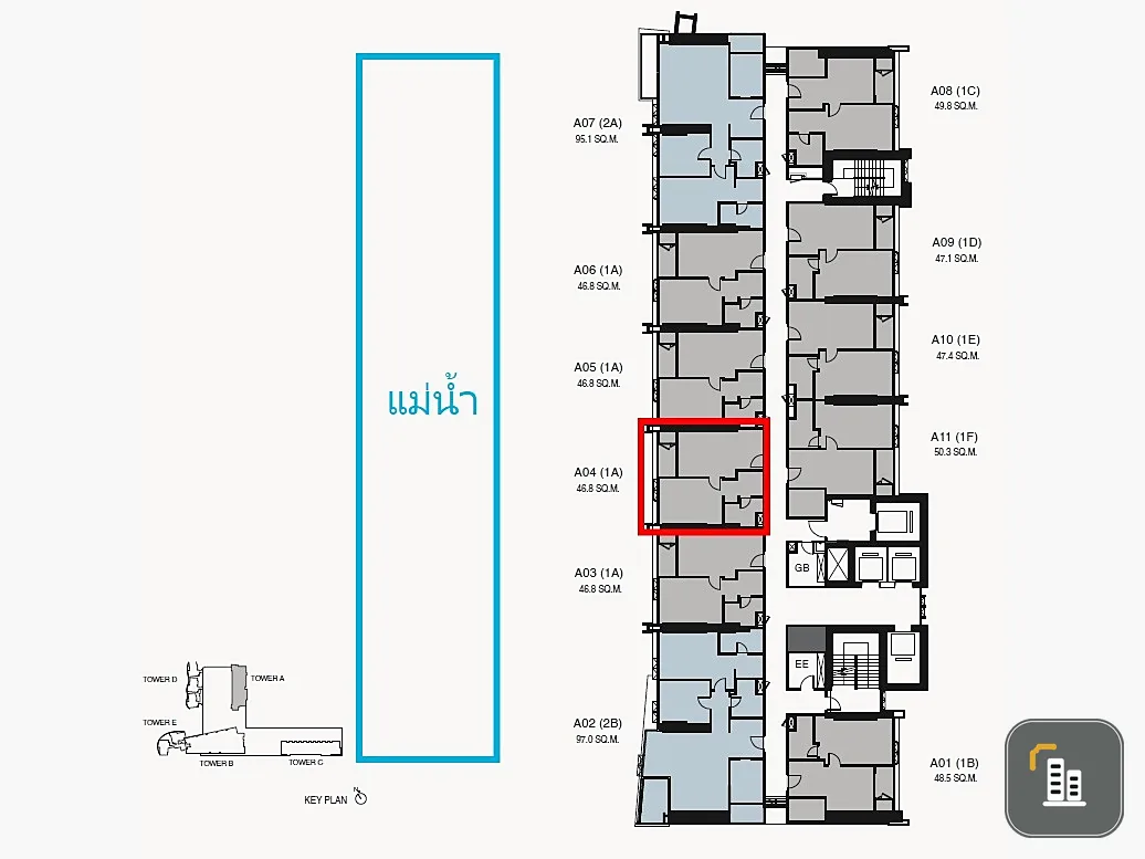Wan Vayla Na Chaopraya for sale, good location, hard to find, good floor, clear view of the river, reserve now.