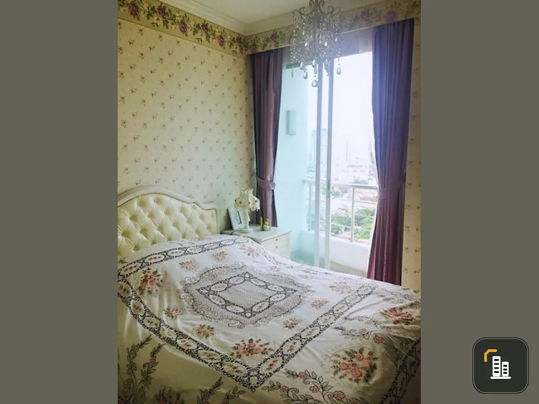 Condo for sale, Supalai River Place, high floor, beautiful room, decorated in English style, fully furnished, hurry!!