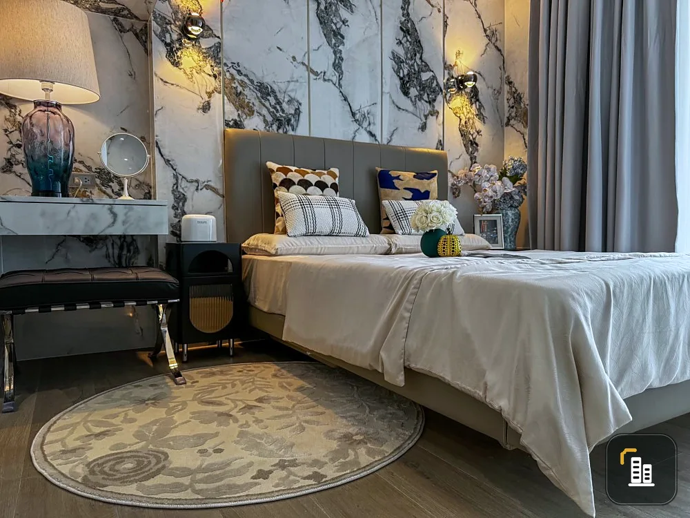 For rent: Finn Asoke Condo, beautifully decorated room, fully built-in, complete here, just come and move in, don't miss out.