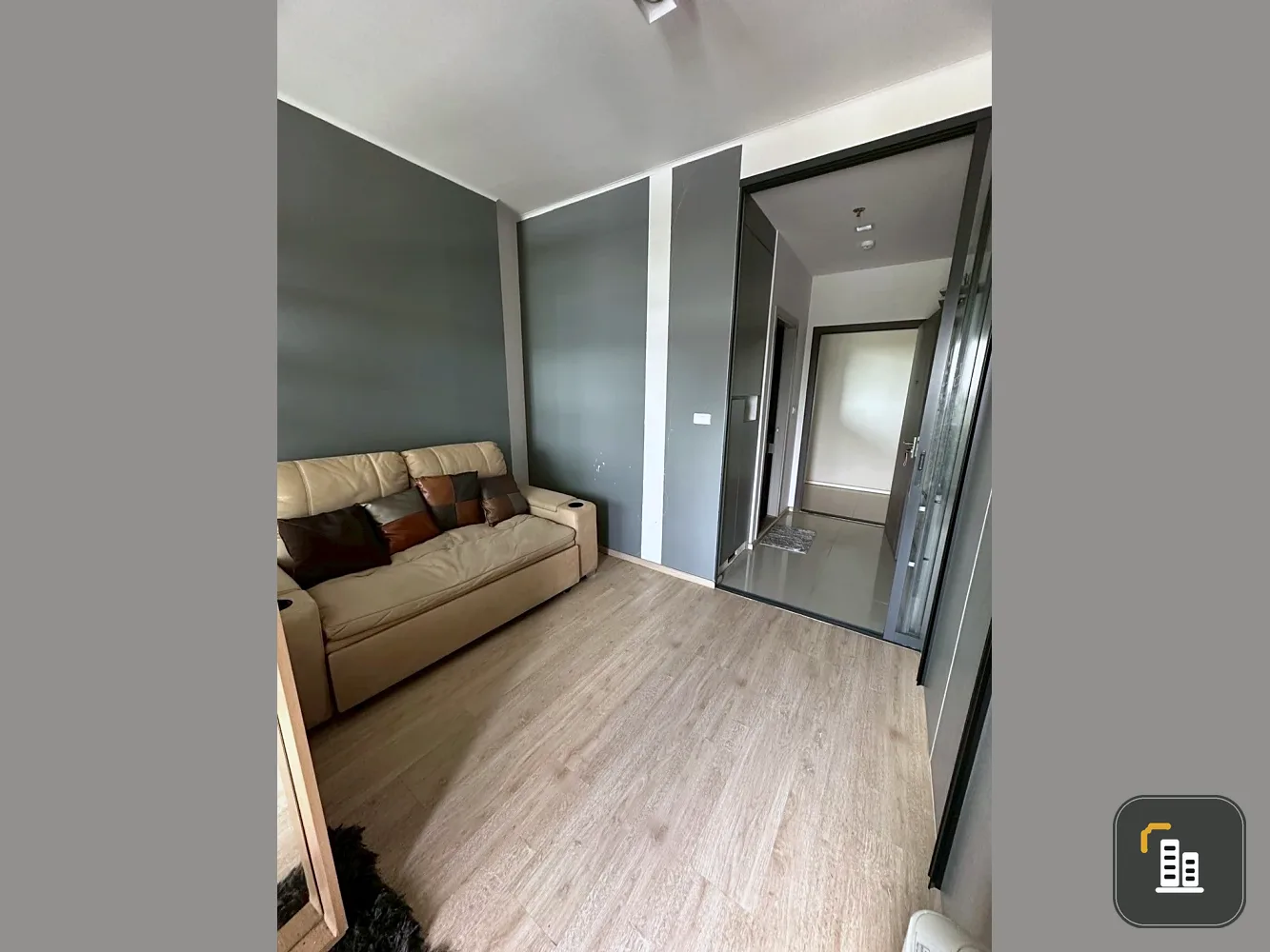 For rent, Ideo New Rama 9, 8th floor, fully furnished room, ready to move in, great view, you shouldn't miss it.