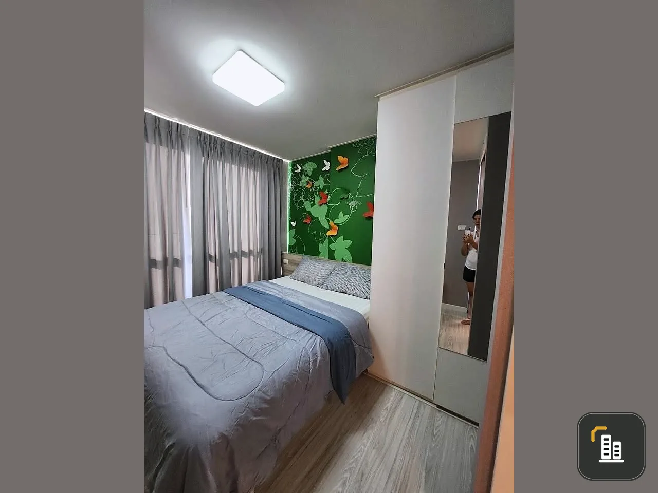 Condo for sale C Style 1 bedroom 1 bathroom 8th floor, beautiful view, south direction, good wind, fully furnished room, buy now.