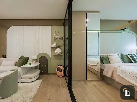 For sale: The Origin Phahon Yothin 57, 4th floor, spacious room. Pet lovers, don't miss out. If interested, hurry and reserve now.