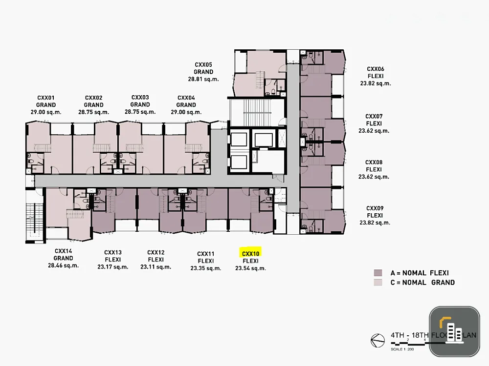 Selling down payment, Landmark at Kasetsart, Thung Song Hong Station, 14th floor, good project, worth living, reserve now, don't wait.
